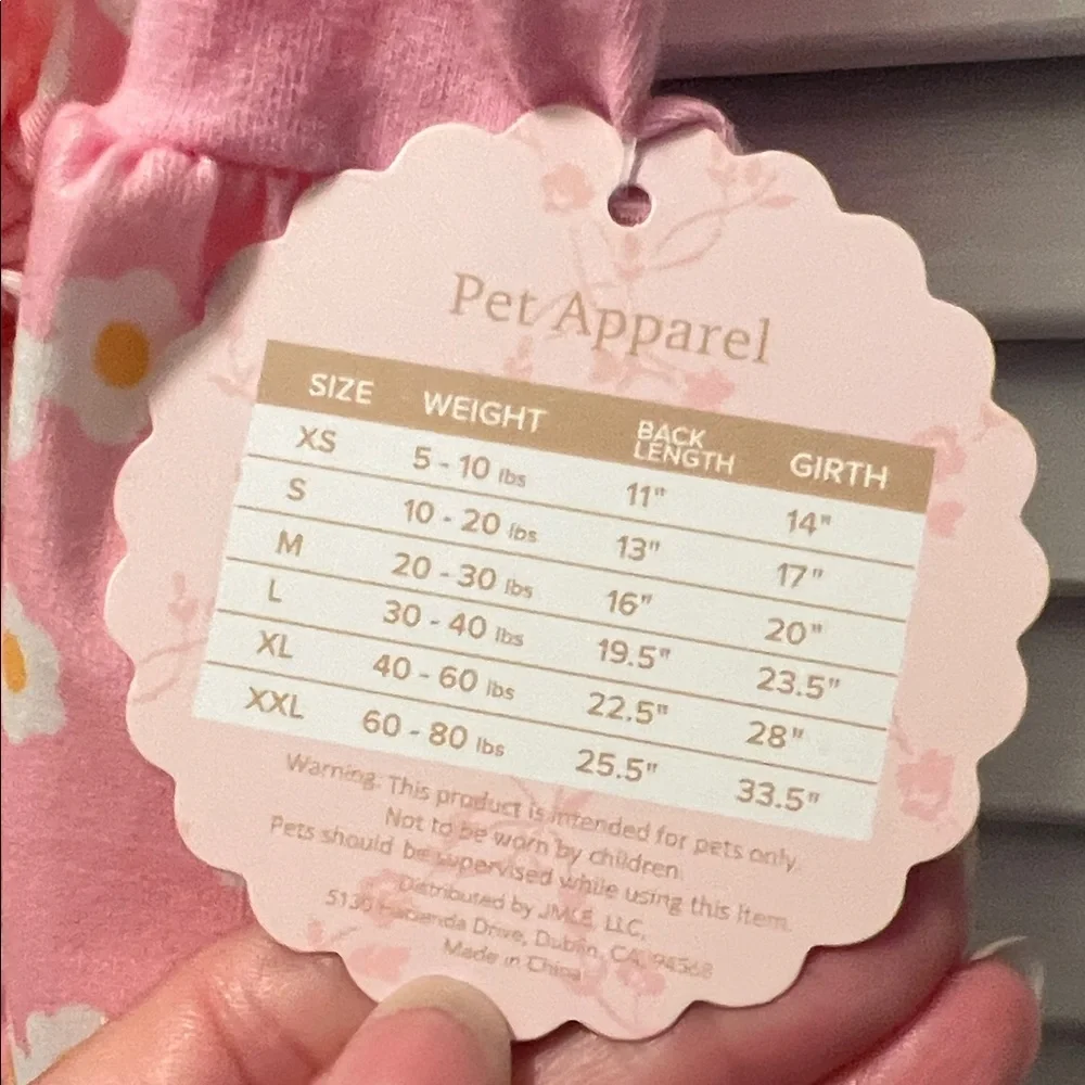 #1507+ Pet Pink Dress with Bunny Ears Headband
